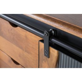 GINER Y COLOMER Aparador de Madera de Mango y Metal Negro 150 cm