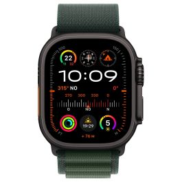 Apple Watch Ultra 2 GPS + Cellular 49mm Caja de Titanio Negro con Correa Alpine Loop Verde Oscuro Talla M