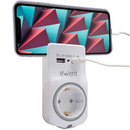 Ewent EW1225 Cargador USB 4 en 1 2.4A con Soporte para Teléfono y Luz Nocturna Precio: 11.94999993. SKU: S0229934