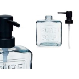 Dispensador de Jabón Negro 250 ml Berilo - Cristal y Plástico, 9x15x5 cm (12 Unidades) Dispensador de Jabón Negro 250 ml Berilo - Cristal y Plástico, 9x15x5 cm (12 Unidades)
