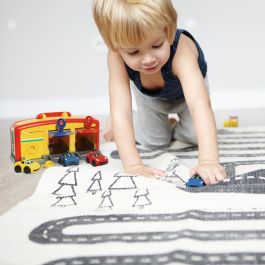 Tachan Garaje con 3 Coches de Goma para Bebés +12 Meses - Juego de Colores y Formas con Llaves