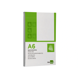 Liderpapel Bloc de Notas Liso A6 80 Hojas 60g/m2 Perforado