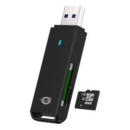 Conceptronic Lector de Tarjetas Externo USB 3.0 Compatible con SD, SDHC, SDXC, Micro SD/T-Flash, Micro SDHC, Micro SDXC+