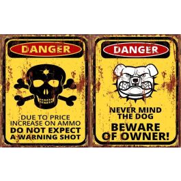 DKD Home Decor Decoración Pared Vintage Metal Motivo 'Danger' Diseño Surtido Amarillo Negro 1x20x25 cm - Pack 6 Unidades Precio: 11.79000042. SKU: B12LZQJ6Z3