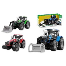 Tractor friccion con luz y sonidos, escala 1:32, 14x29x11cm - modelos surtidos