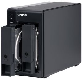 QNAP TR-002 DAS Caja de Expansión de Almacenamiento 2 Bahías 3.5"/2.5" SATA USB-C 3.2 Gen 2 con RAID de Hardware Tipo Torre