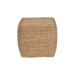 DKD Home Decor Reposapiés Natural Seagrass Algodón 40 x 40 x 38 cm