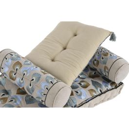 DKD Home Decor Sillon Azul Beige 55 x 18 x 90 cm Set de 4