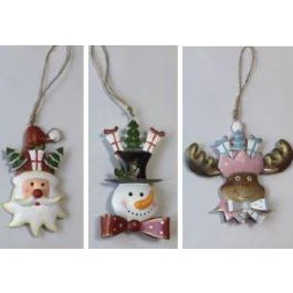 DKD Home Decor Decoración Colgante Navidad Tradicional de Metal con Papá Noel, Muñeco Nieve y Reno, Surtido de Colores, 12 Unidades Precio: 26.68776. SKU: B1GWTNMZFP