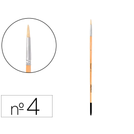 Liderpapel Pincel para Pintura al Óleo y Acrílica N 4 Punta Redonda de Pelo de Cerda Certificado FSC Precio: 11.7733. SKU: B12NMBA6N4