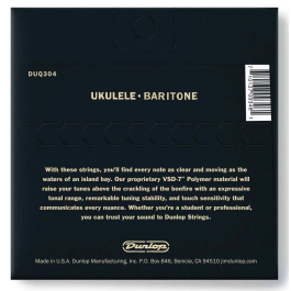 Dunlop Juego Cuerdas Ukelele Baritino VSD-7? Sonido Nítido Dulce y Expresivo