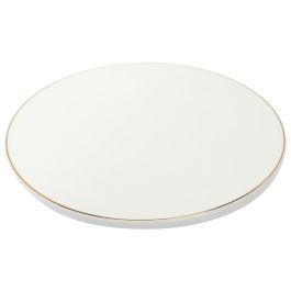 Home Deco Factory Pastelera Con Pie Lounge, ribete dorado, diámetro 30 cm altura 10 cm, ideal para eventos Home Deco Factory Pastelera Con Pie Lounge, ribete dorado, diámetro 30 cm altura 10 cm, ideal para eventos