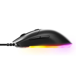 SteelSeries Rival 3 Gen 2 Ratón Gaming Negro - Sensor TrueMove Core 8.5K DPI, Interruptores 60M Clics, RGB 3 Zonas, Cable Paracord, Pies PTFE (62515)