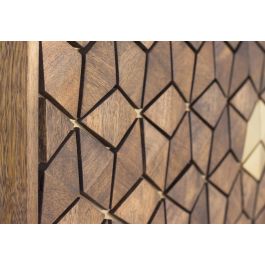 Giner y Colomer Librería de Madera de Mango Nogal con Detalles Dorados