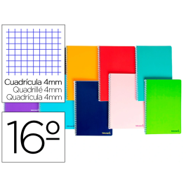 Liderpapel Cuaderno Espiral Bolsillo Dieciseavo Tapa Blanda 80 Hojas 60gr Cuadro 4mm Colores Surtidos Precio: 0.79000053. SKU: B1DHL4VP7Z