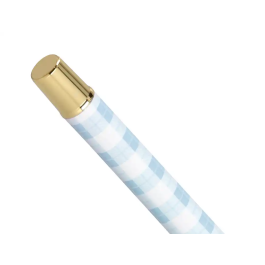 Belius Roller Pen Picnic Collection, Aluminio Azul Celeste Dorado, Tinta Negra 0.7 mm, Caja de Diseño