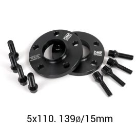 Omp OMPS08611501 Juego de Separadores 15 mm PCD 5x110 Tornillo M12x1.25 Conico+M14x1.5 Conico