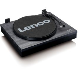 Lenco LS-300 Tocadiscos Automático con Bluetooth Negro de Madera, Tracción por Correa Plug & Play 33/45 RPM