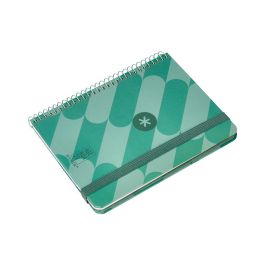 Agenda Espiral Antartik Pattern A6+ 2025 Semana Vista Color Verde Papel 80 gr