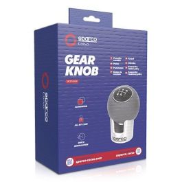 Sparco Pomo Lazio SPC0105GR Cromado Gris Aluminio y Polipiel Diseño Deportivo