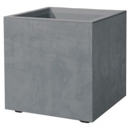 Maceta Cubo - DEROMA - Millennium R - Gris Ceniza - Autorriego - 39 cm