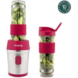 Mini batidora - H.Koenig - SMOO10 - 300 W - 570 mL - Frambuesa - 2 botellas incluidas