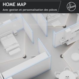 Hoover HG510D Robot Aspirador en Seco con Navegación Láser, Wi-Fi, 90 min Autonomía, Cepillo XL, Ultra Silencioso 68 dBA