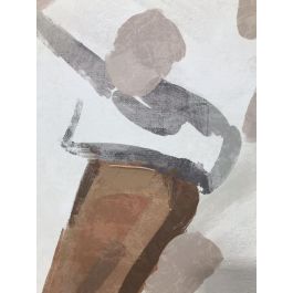 DKD Home Decor Cuadro Mujer Rayas Marron Blanco 4 x 120 x 90 cm (2 Unidades)