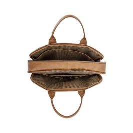 dbramante1928 Kronborg 16" Tan (2nd Gen) – Bolso para portátil de piel plena flor, color coñac