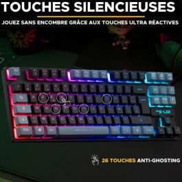 Teclado para juegos - The G-Lab - KEYZ CAESIUM - RGB - Negro y gris - TKL Teclado para juegos - The G-Lab - KEYZ CAESIUM - RGB - Negro y gris - TKL
