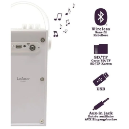 Lexibook Altavoz Bluetooth Portátil iParty con Micrófono y Efectos de Luz