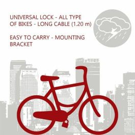 Master Lock Candado en U para Bicicleta con Cable y Llave Modelo XL, Certificado Secure Gold, Acero Cementado, Doble Bloqueo, Cable 1.20m Master Lock Candado en U para Bicicleta con Cable y Llave Modelo XL, Certificado Secure Gold, Acero Cementado, Doble Bloqueo, Cable 1.20m