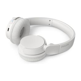 Philips Auriculares Inalámbricos TAH4209WT/00 Bluetooth con Micrófono, Blancos, Hasta 55h de Reproducción, Carga Rápida, Conexión Multipunto