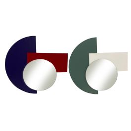 Espejo de pared DKD Home Decor Azul Blanco Rojo Turquesa Moderno 46,5 x 2,5 x 45 cm (2 Unidades) Precio: 50.99000016. SKU: S3019245