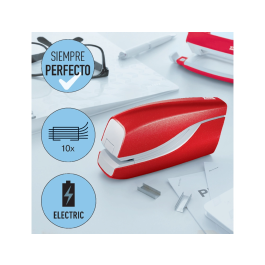 Petrus Grapadora Eléctrica e-310 Contactless Rojo Metalizado Capacidad 12 Hojas