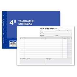 Talonario Liderpapel Entregas Cuarto Original Y Copia 229 Apaisado 5 unidades Precio: 10.89. SKU: B1AJSF94FG