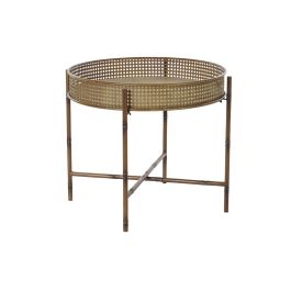 DKD Home Decor Mesita Auxiliar de Metal estilo Balines en Color Natural 59 cm Ancho x 59 cm Profundidad x 50 cm Alto Precio: 81.58788. SKU: B1ESH8ZWTF