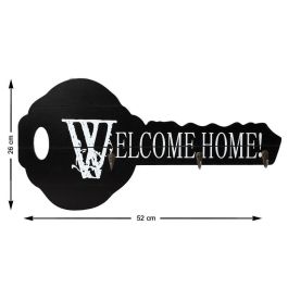 Colgador Negro Madera Llave 3 Ganchos Decoración Hogar Recibidor Entrada Sala de Estar 52x4x26 cm Precio: 0.69000008. SKU: B1ETCS8ENN