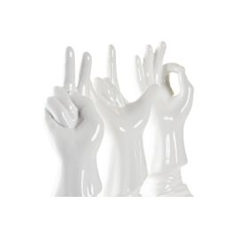 DKD Home Decor Figura Decorativa de Gres Blanco con Detalles de Mano 7 x 25 x 7 cm (3 Unidades) Precio: 14.58999971. SKU: S3039510