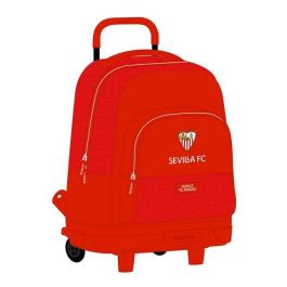 Mochila Escolar con Ruedas Sevilla Fútbol Club Rojo (33 x 45 x 22 cm)