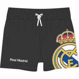 Cerdá Bermuda de Baño Real Madrid para Niños de 10 Años - Color Negro