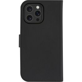 dbramante 1928 LYNGE MAGSAFE - Funda Folio de Cuero Negra Compatible con iPhone 16 Pro Max y MagSafe con 3 Bolsillos para Tarjetas