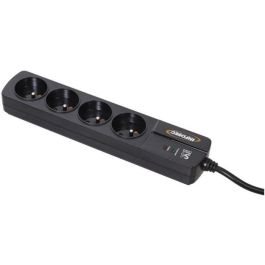 Infosec - S4 Black Line II - ParasurTenseur 4 toma FR - 2 años Garantía Infosec - S4 Black Line II - ParasurTenseur 4 toma FR - 2 años Garantía