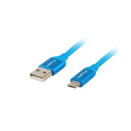 Lanberg Cable USB 2.0 Macho Micro a Macho USB, 1m, Azul, Cable de Tela Trenzada, Conectores Bañados en Oro, Soporta Quick Charge 3.0 Precio: 5.50000055. SKU: S5611070