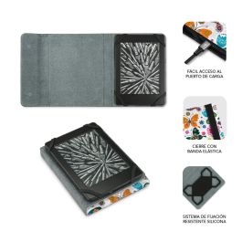 Subblim Funda para Libro Electrónico Clever Ebook Case 6" Mariposas SUBCUE-1EC010 - Compatible con Kindle, Kobo, Tagus y más - Resistente a golpes y rayones