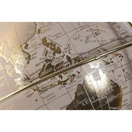 DKD Home Decor Globo Terraqueo Rosa Dorado Mármol Metal 22 x 25 x 22 cm