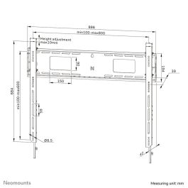 Neomounts WL30-750BL18 Heavy duty wall mount 43-98" - fixed - lockable - fastinstallation - TÜV, 109.2 cm (43"), 2.49 m (98"), 100 x 100 mm, 800 x 600 mm,Steel, Black Neomounts WL30-750BL18 Heavy duty wall mount 43-98" - fixed - lockable - fastinstallation - TÜV, 109.2 cm (43"), 2.49 m (98"), 100 x 100 mm, 800 x 600 mm,Steel, Black