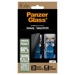 PanzerGlass Protector de Pantalla de Privacidad para Samsung Galaxy S25, S24 | Vidrio Templado Anti-Golpes y Anti-Rayones