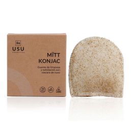 Usu Cosmetics Guante Facial Konjac de Limpieza y Exfoliación para Todo Tipo de Piel, 1 Unidad
