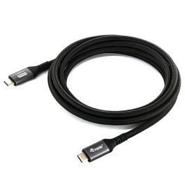 Equip Cable USB-C USB4 Gen2 Macho Macho 40Gbps 4K/60Hz 100W Con Chip E-Mark Color Negro 2.0m Malla algodon trenzado Carcasa Conector Aluminio Precio: 20.50000029. SKU: B1HD3XGPB7